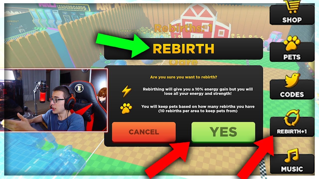 how to rebirth in strongman simulator