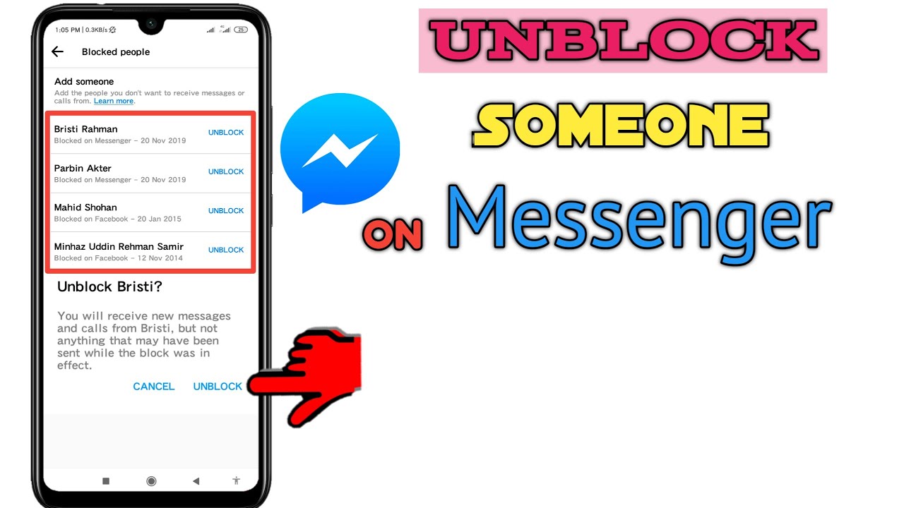 how to unrestrict on messenger iphone