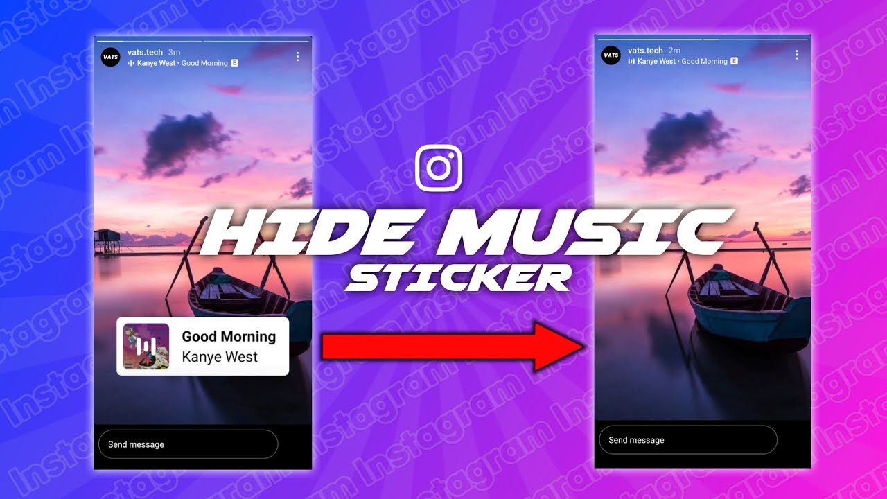 how to hide music sticker on instagram story