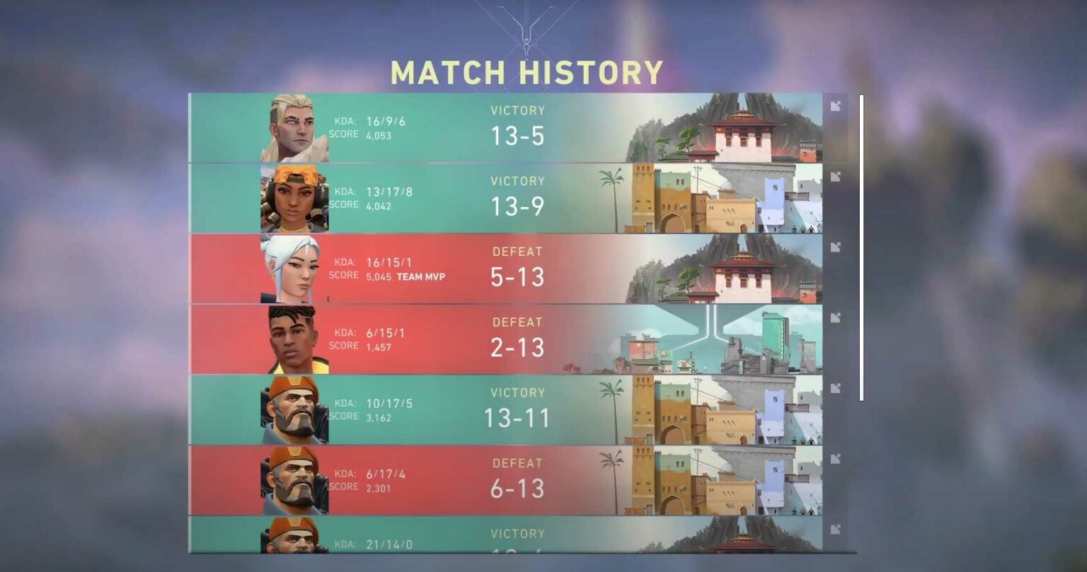 valorant match history