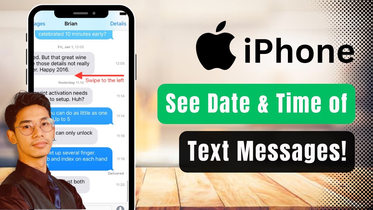 how to put date and time on text messages