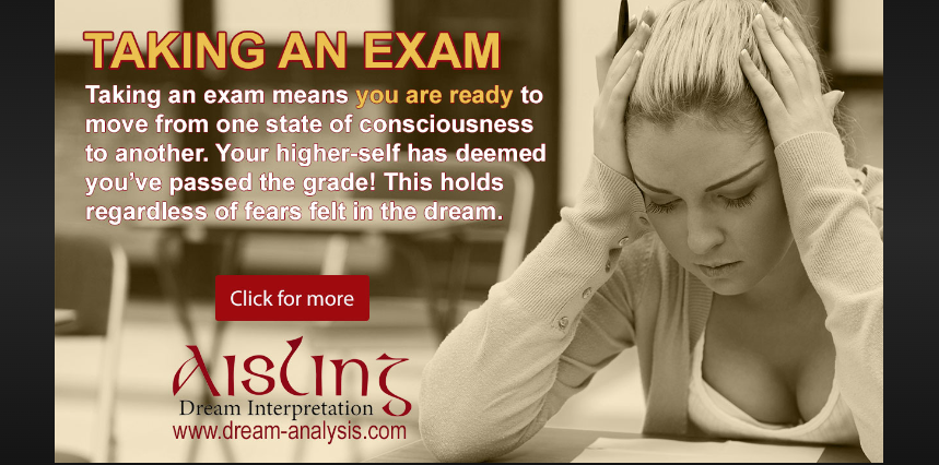 spiritual meaning of writing exam in the dream