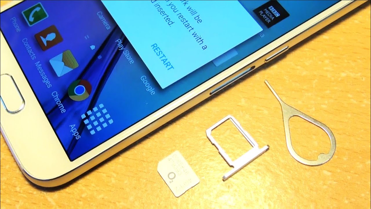how to install sim card in galaxy s6