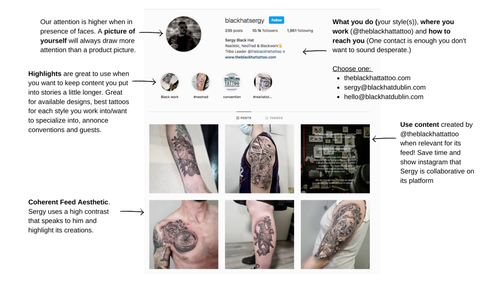 how to dm a tattoo artist on instagram